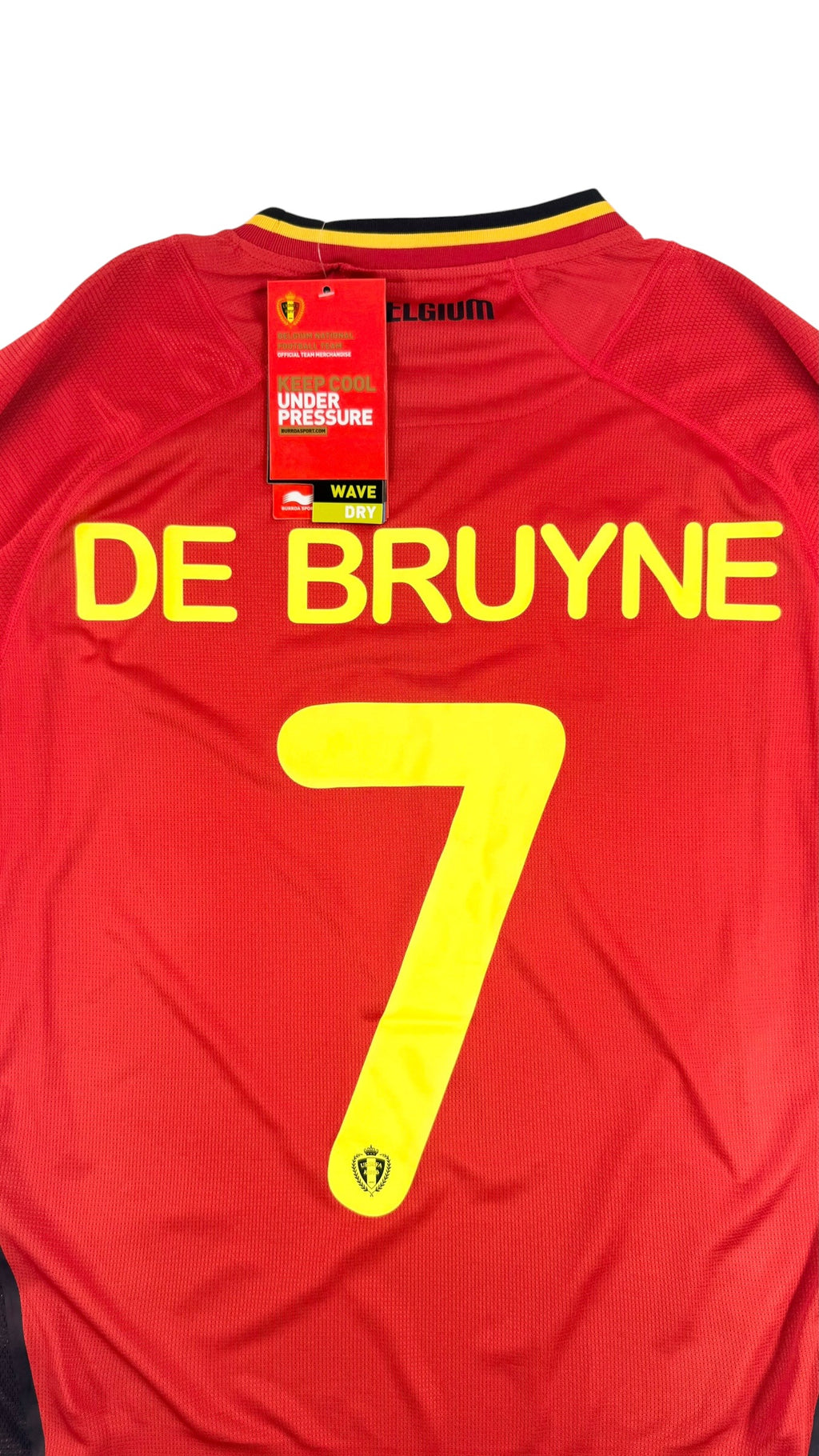 BELGIUM 2014 HOME SHIRT - PLAYER ISSUE #7 DE BRUYNE (SIZE XXL) BNWT