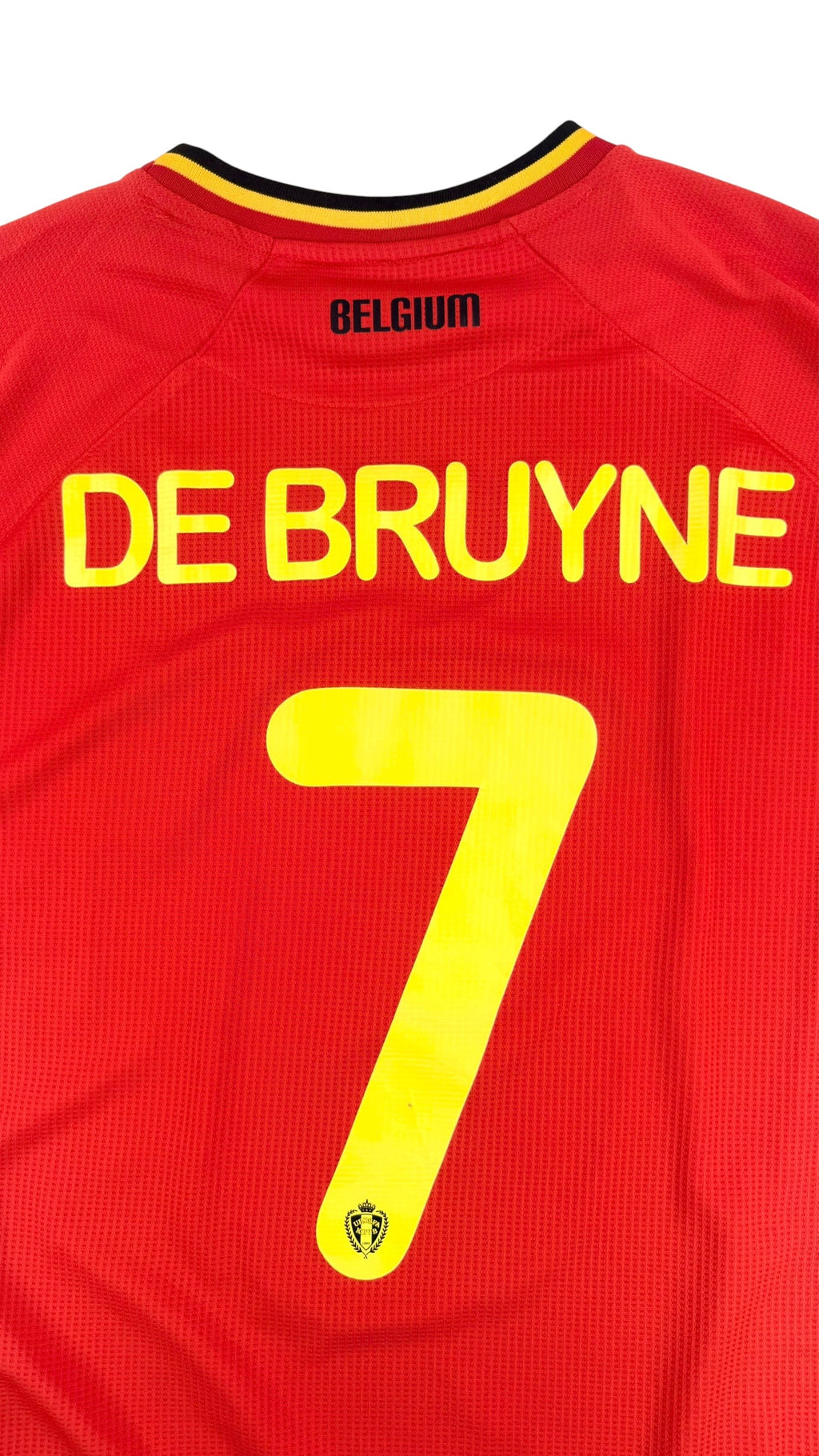 BELGIUM 2014 HOME SHIRT - #7 DE BRUYNE (SIZE XL)