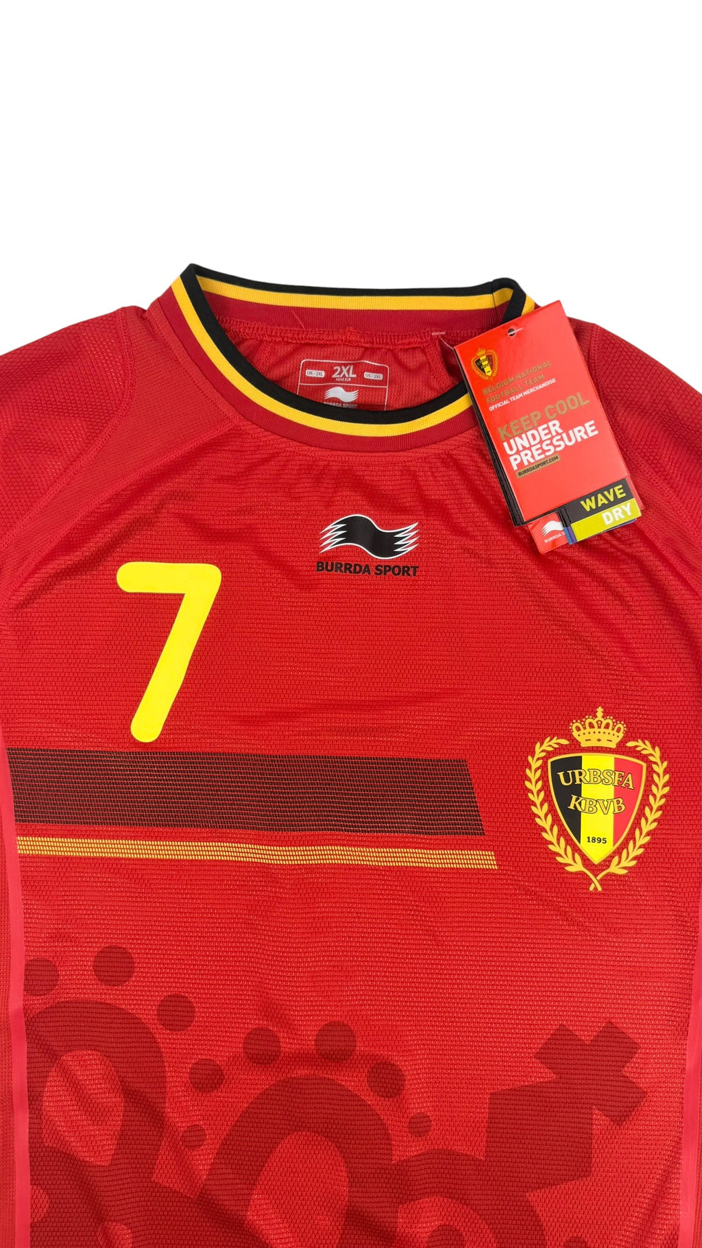 BELGIUM 2014 HOME SHIRT - PLAYER ISSUE #7 DE BRUYNE (SIZE XXL) BNWT