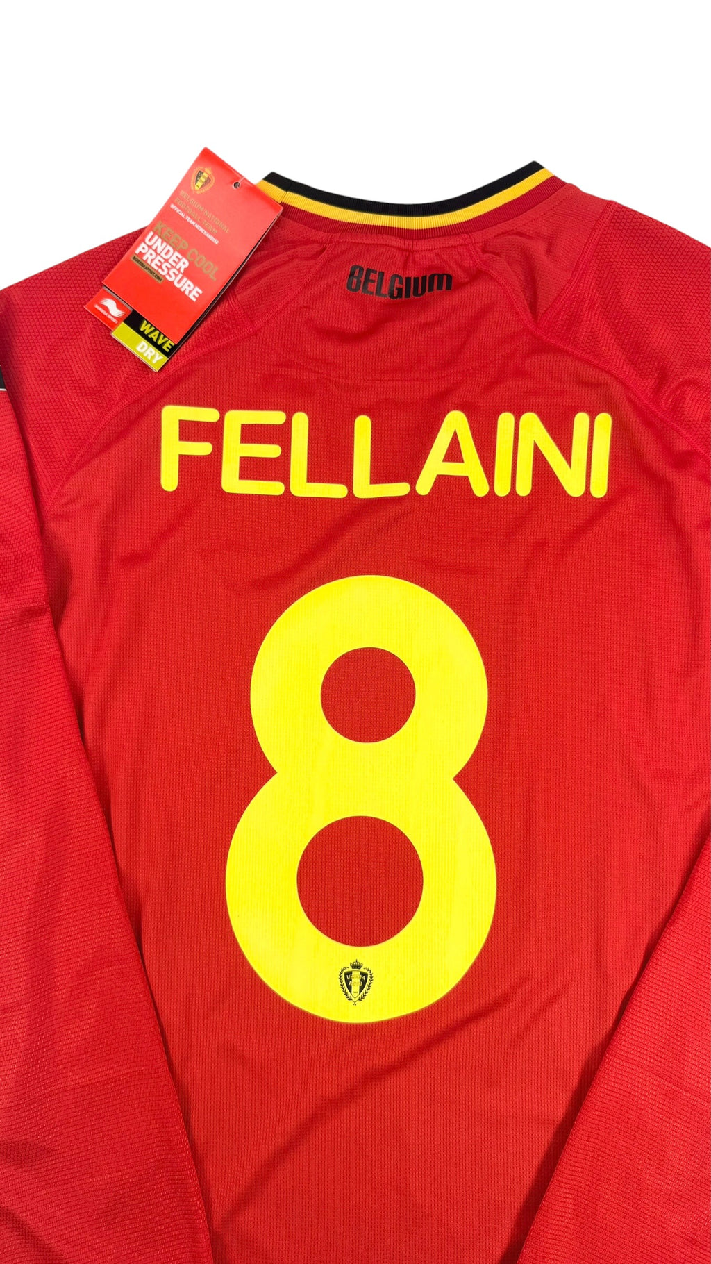 BELGIUM 2014 HOME SHIRT - PLAYER ISSUE #8 FELLAINI (SIZE XXL) BNWT