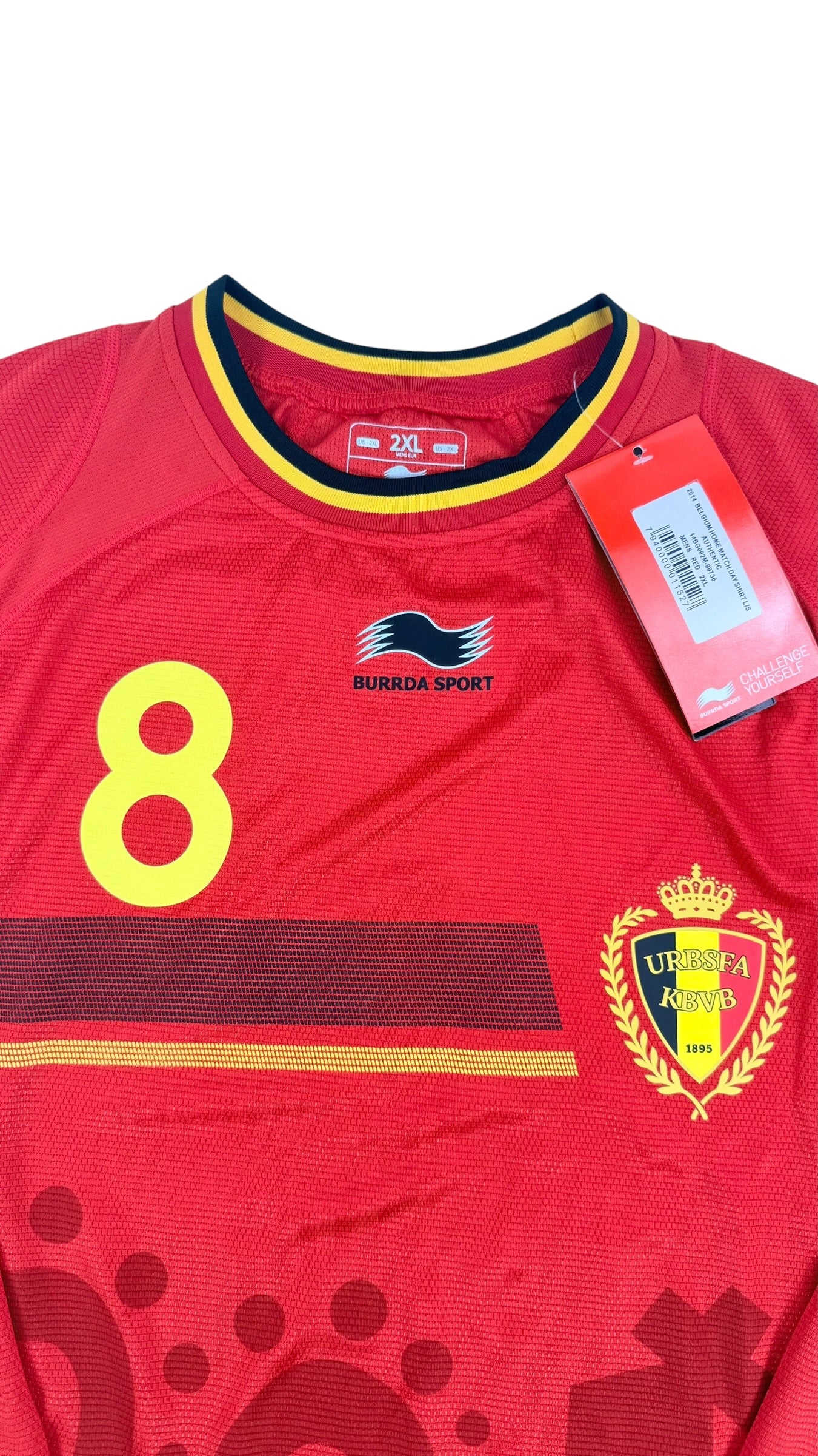 BELGIUM 2014 HOME SHIRT - PLAYER ISSUE #8 FELLAINI (SIZE XXL) BNWT