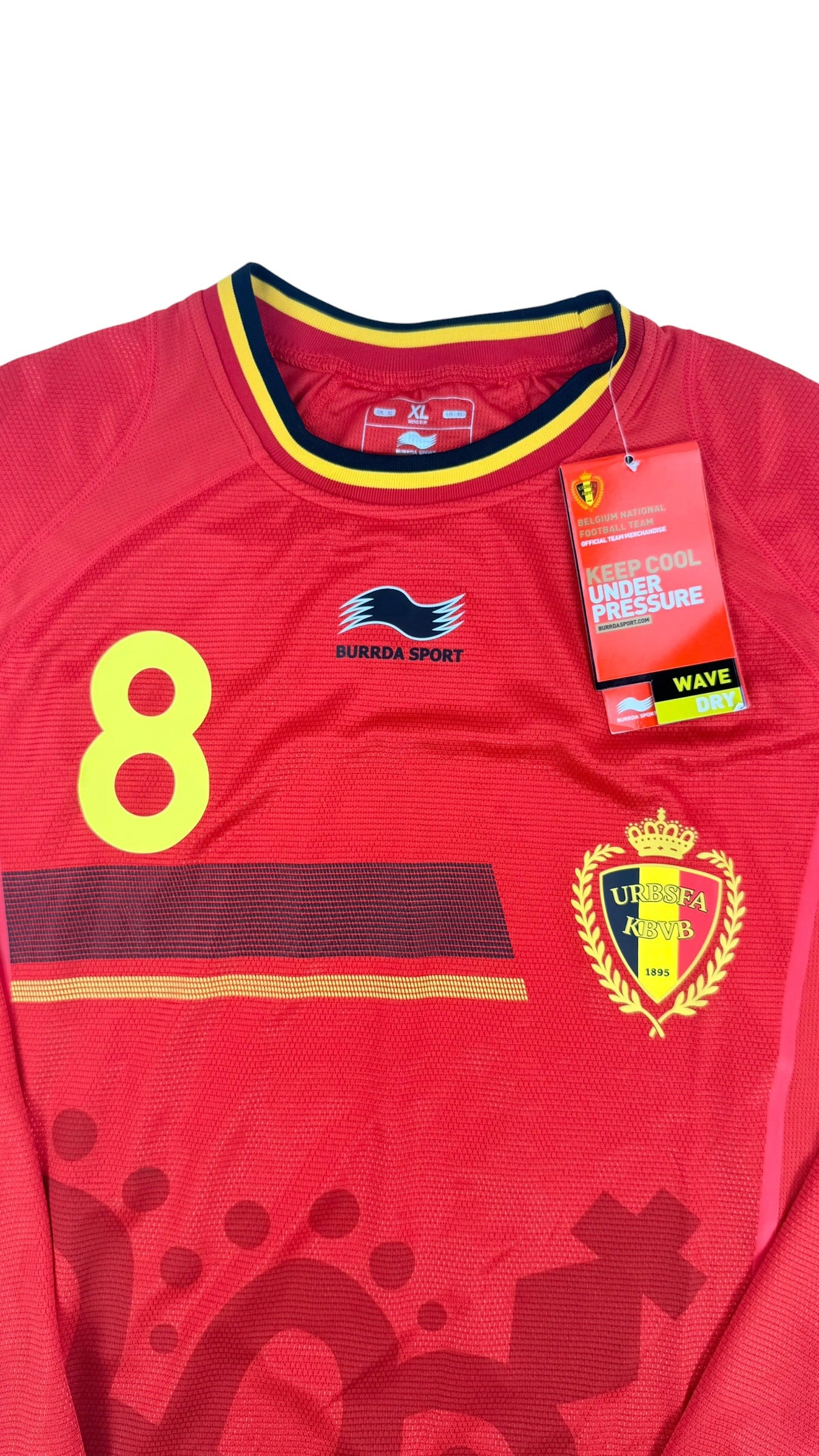 BELGIUM 2014 HOME SHIRT - PLAYER ISSUE #8 FELLAINI (SIZE XL) BNWT