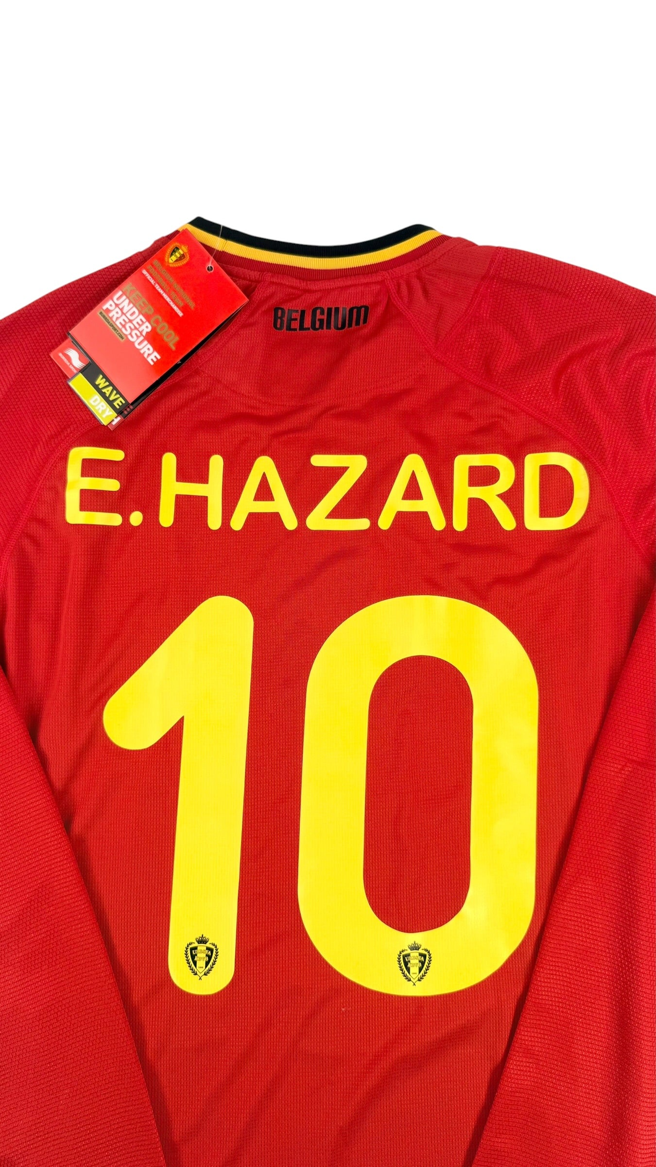 BELGIUM 2014 HOME SHIRT - PLAYER ISSUE #10 HAZARD (SIZE XL) BNWT