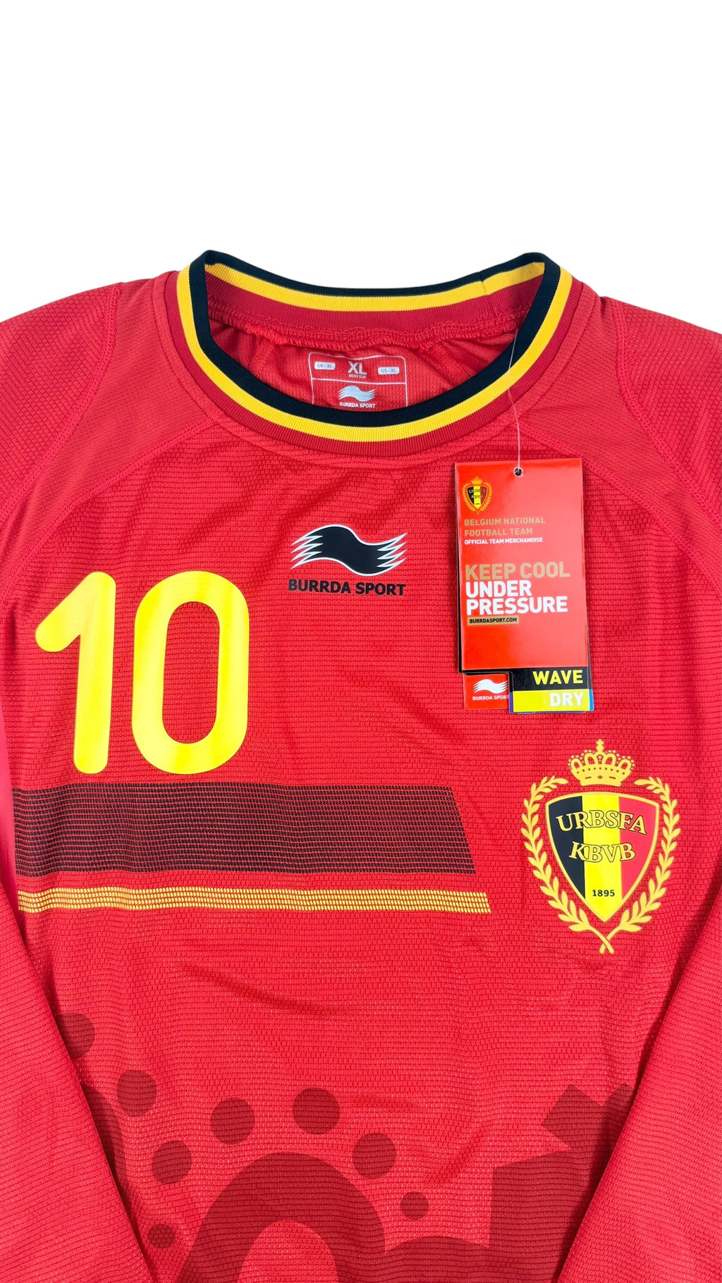 BELGIUM 2014 HOME SHIRT - PLAYER ISSUE #10 HAZARD (SIZE XL) BNWT