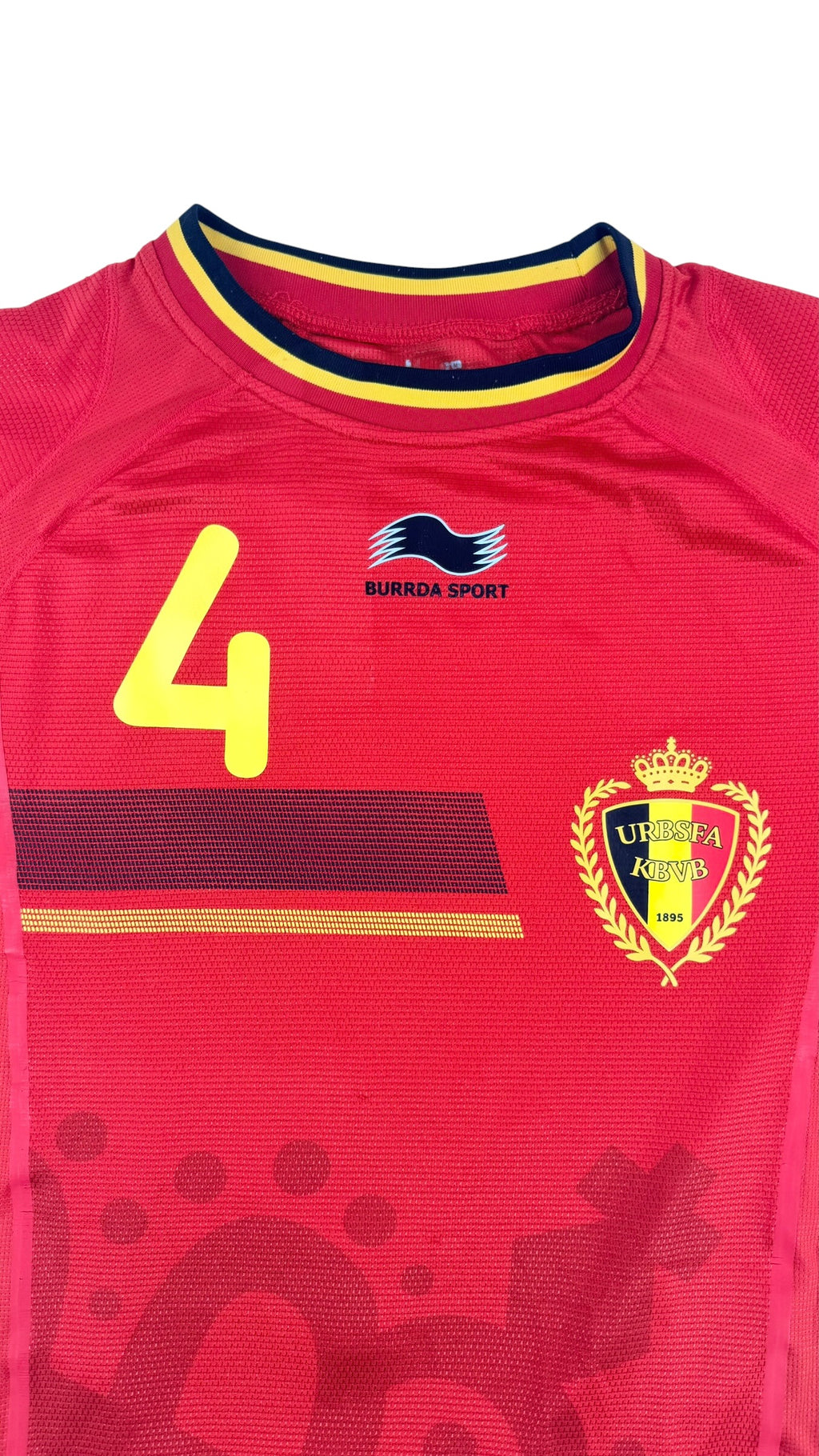 BELGIUM 2014 HOME SHIRT - PLAYER ISSUE #4 KOMPANY (SIZE M)