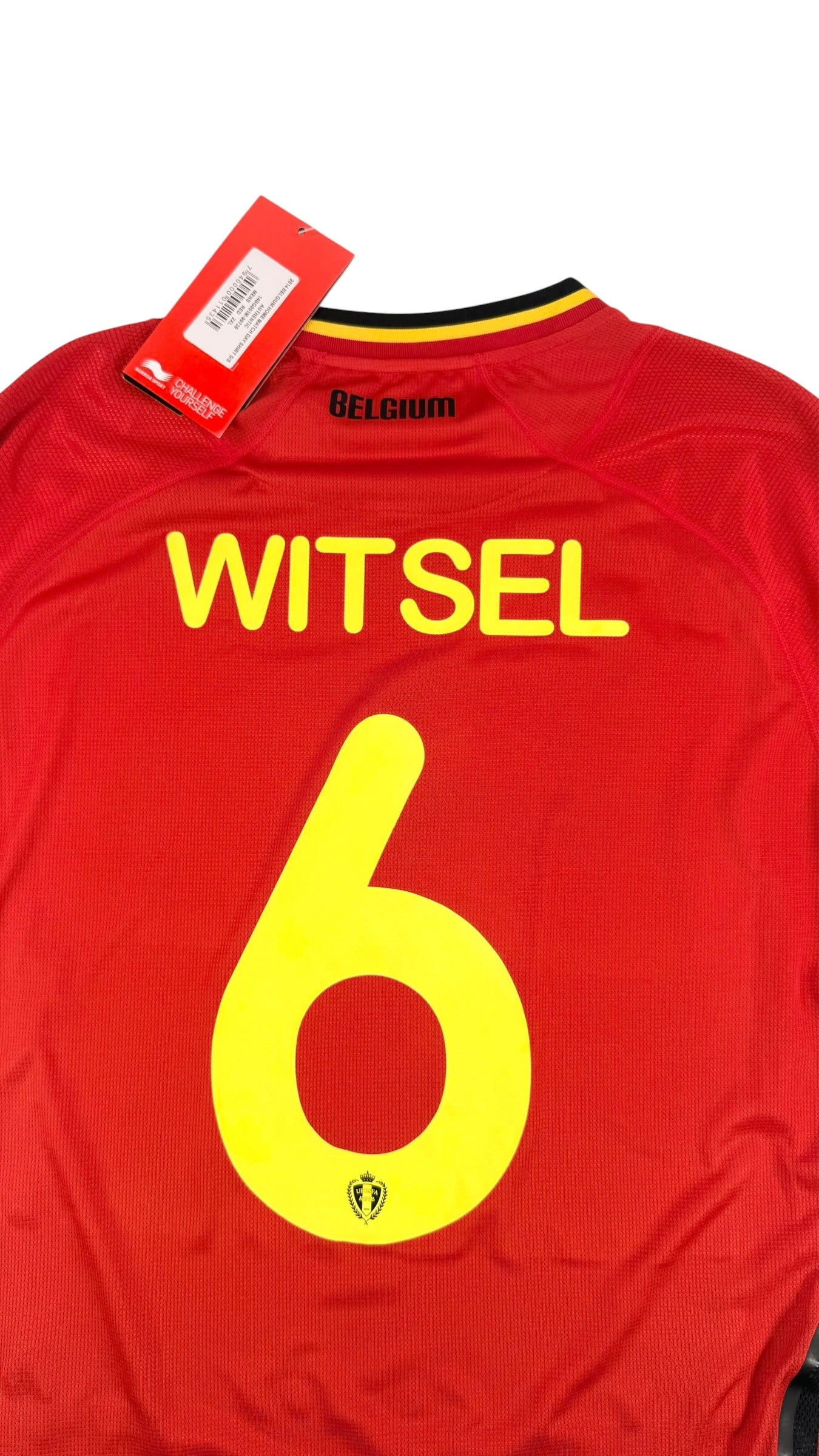 BELGIUM 2014 HOME SHIRT - PLAYER ISSUE #6 WITSEL (SIZE XXL) NWT