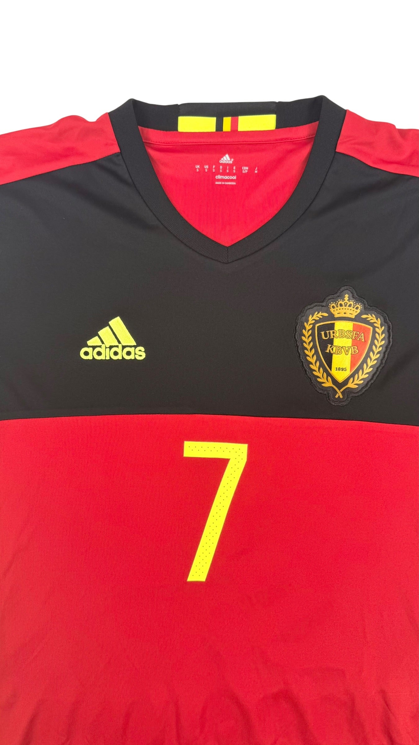 BELGIUM 2016/17 HOME SHIRT - #7 DE BRUYNE (SIZE S)