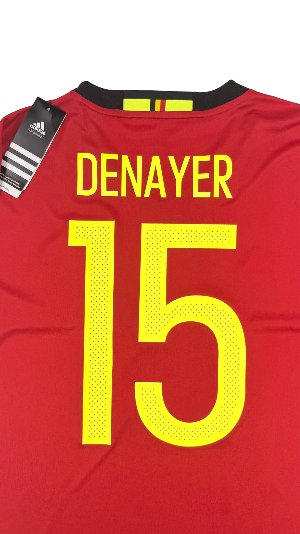 BELGIUM 2016/17 HOME SHIRT - #15 DENAYER (SIZE XL) NWT