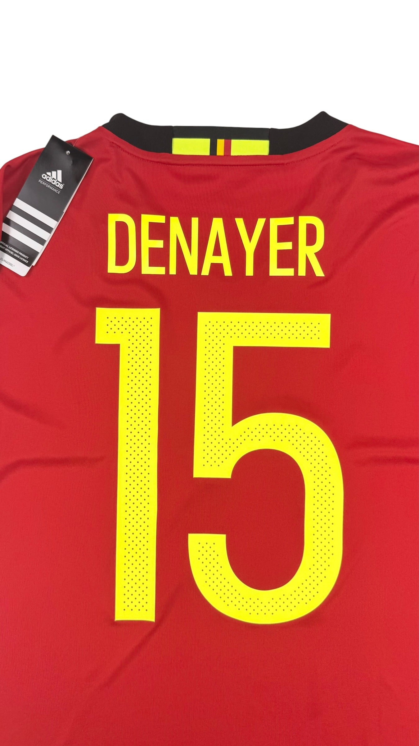 BELGIUM 2016/17 HOME SHIRT - #15 DENAYER (SIZE XL) NWT