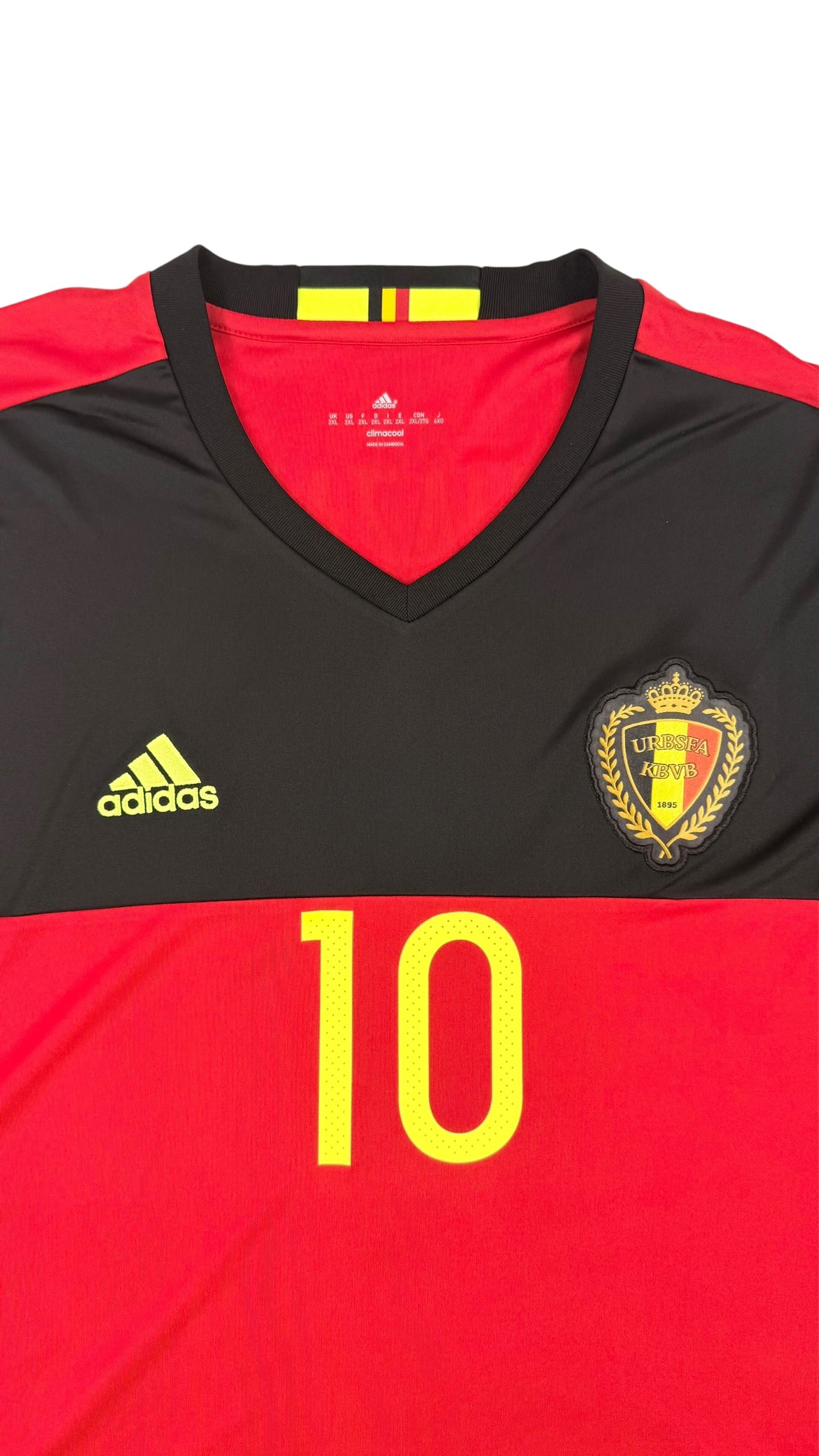 BELGIUM 2016/17 HOME SHIRT - #10 HAZARD (SIZE XXL)