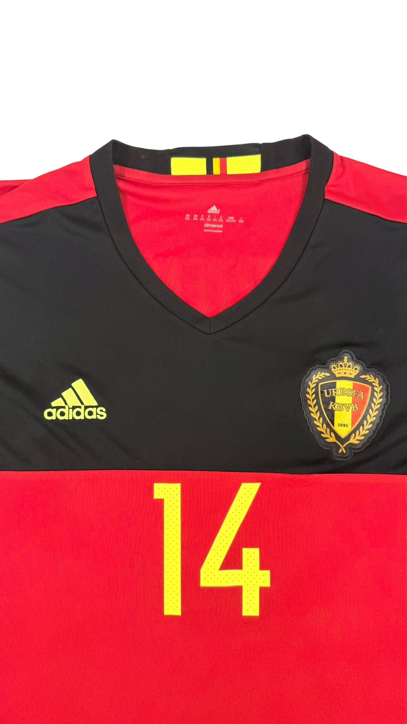 BELGIUM 2016/17 HOME SHIRT - #14 MERTENS (SIZE XXL)
