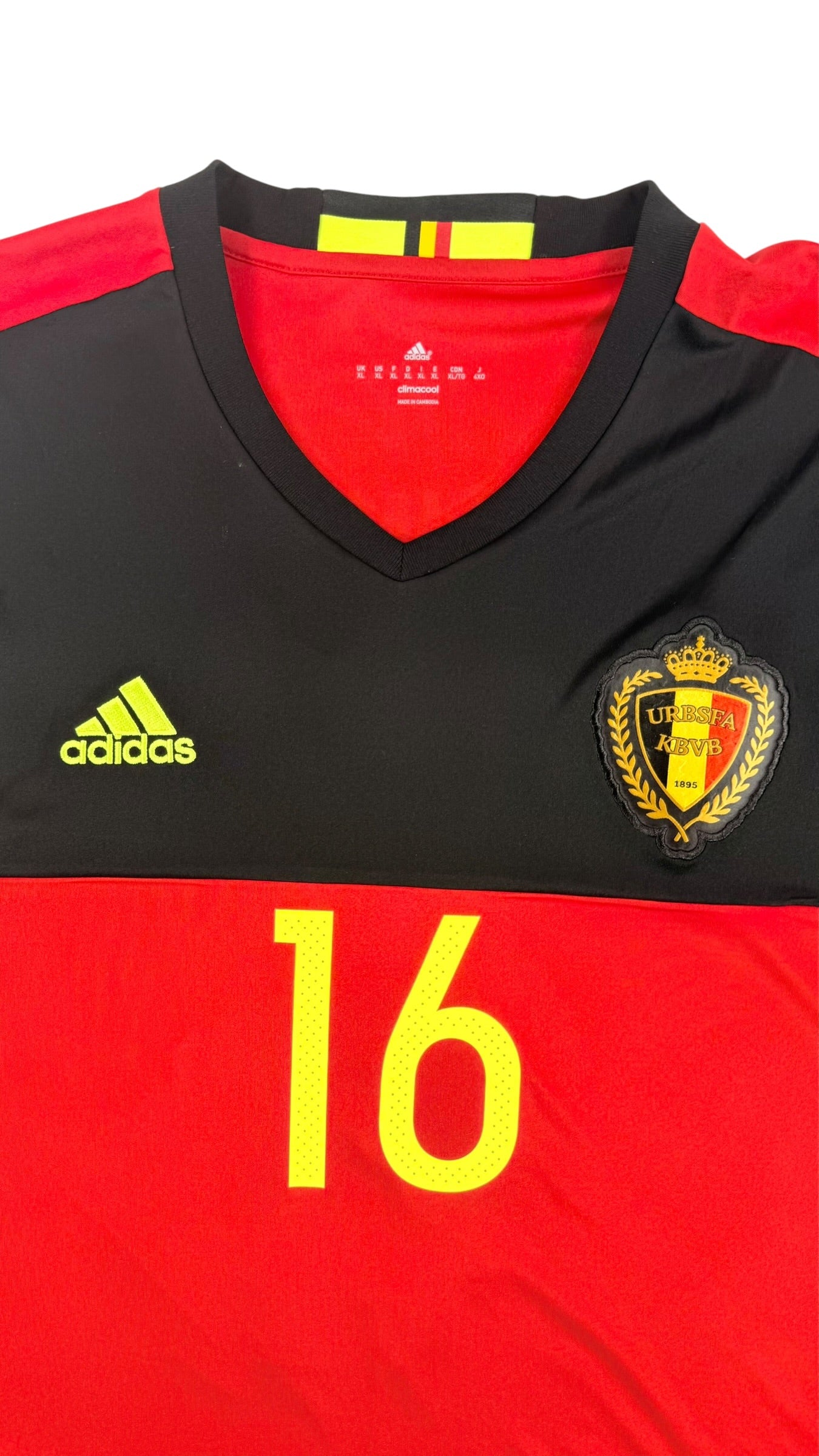 BELGIUM 2016/17 HOME SHIRT - #16 MEUNIER (SIZE XL)