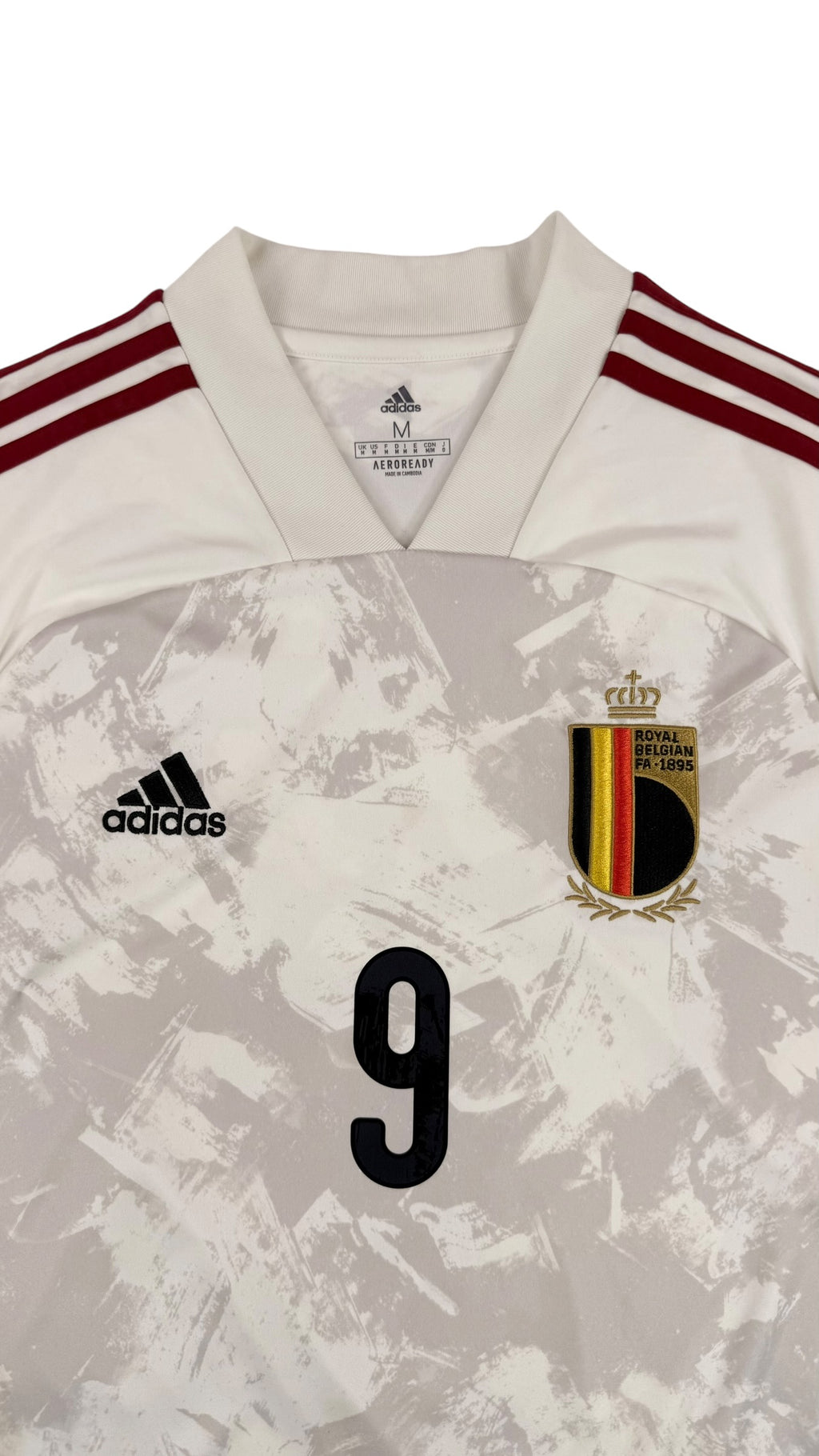 BELGIUM 2020/21 AWAY SHIRT - #9 LUKAKU (SIZE M)