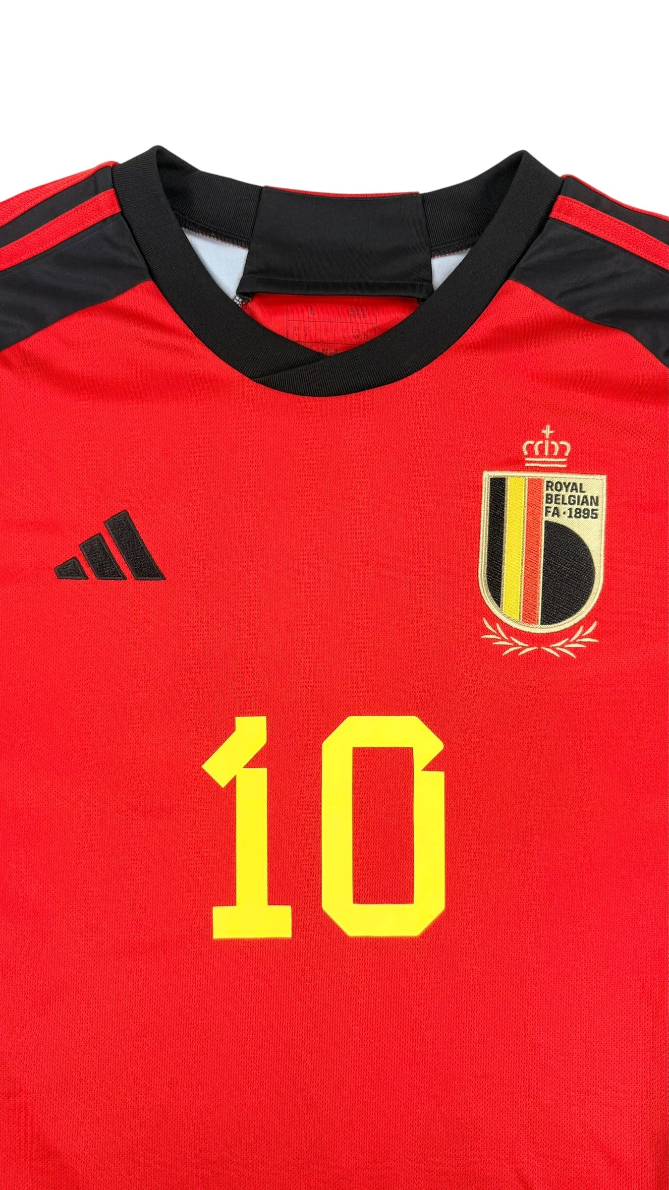 BELGIUM 2022/23 HOME SHIRT - #10 HAZARD (SIZE L)