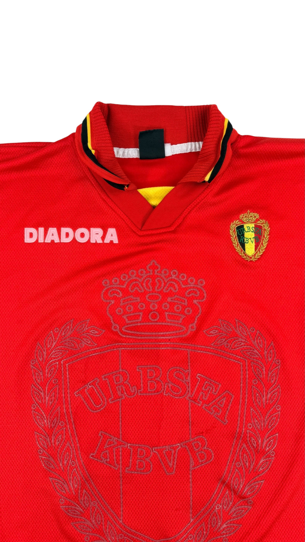 Belgium 1996 1998 Home Football Shirt Frontdetail