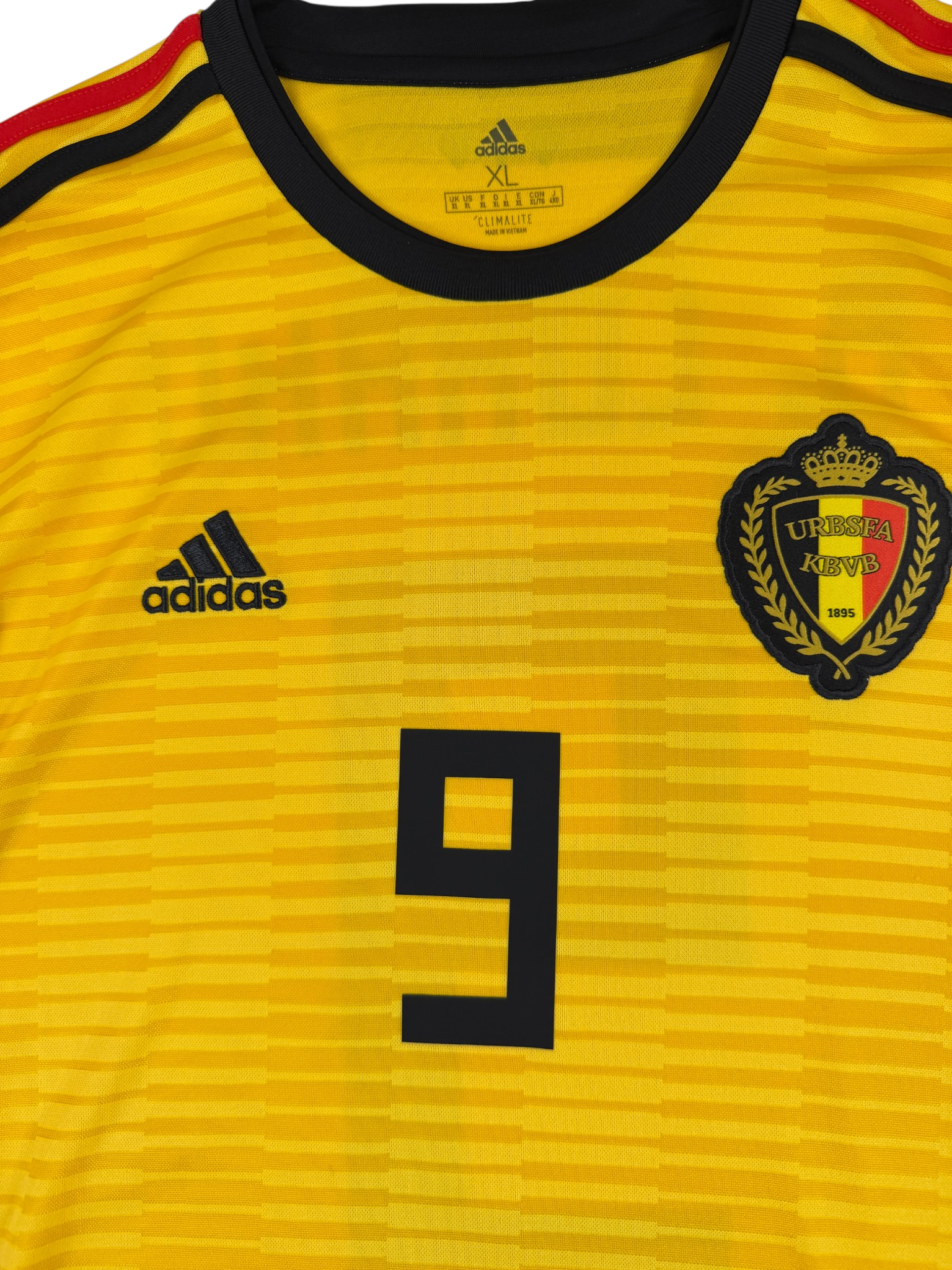 BELGIUM 2018/19 AWAY SHIRT - #9 LUKAKU (SIZE XL)