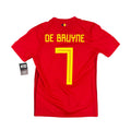 BELGIUM 2018/19 HOME SHIRT #7 DE BRUYNE 