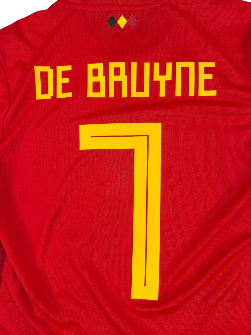 BELGIUM 2018/19 HOME SHIRT #7 DE BRUYNE (SIZE S)