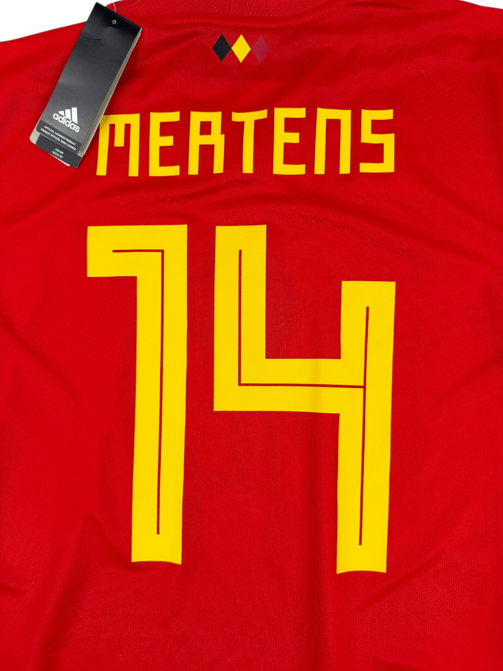 BELGIUM 2018/19 HOME SHIRT - #14 MERTENS (SIZE XL) NWT