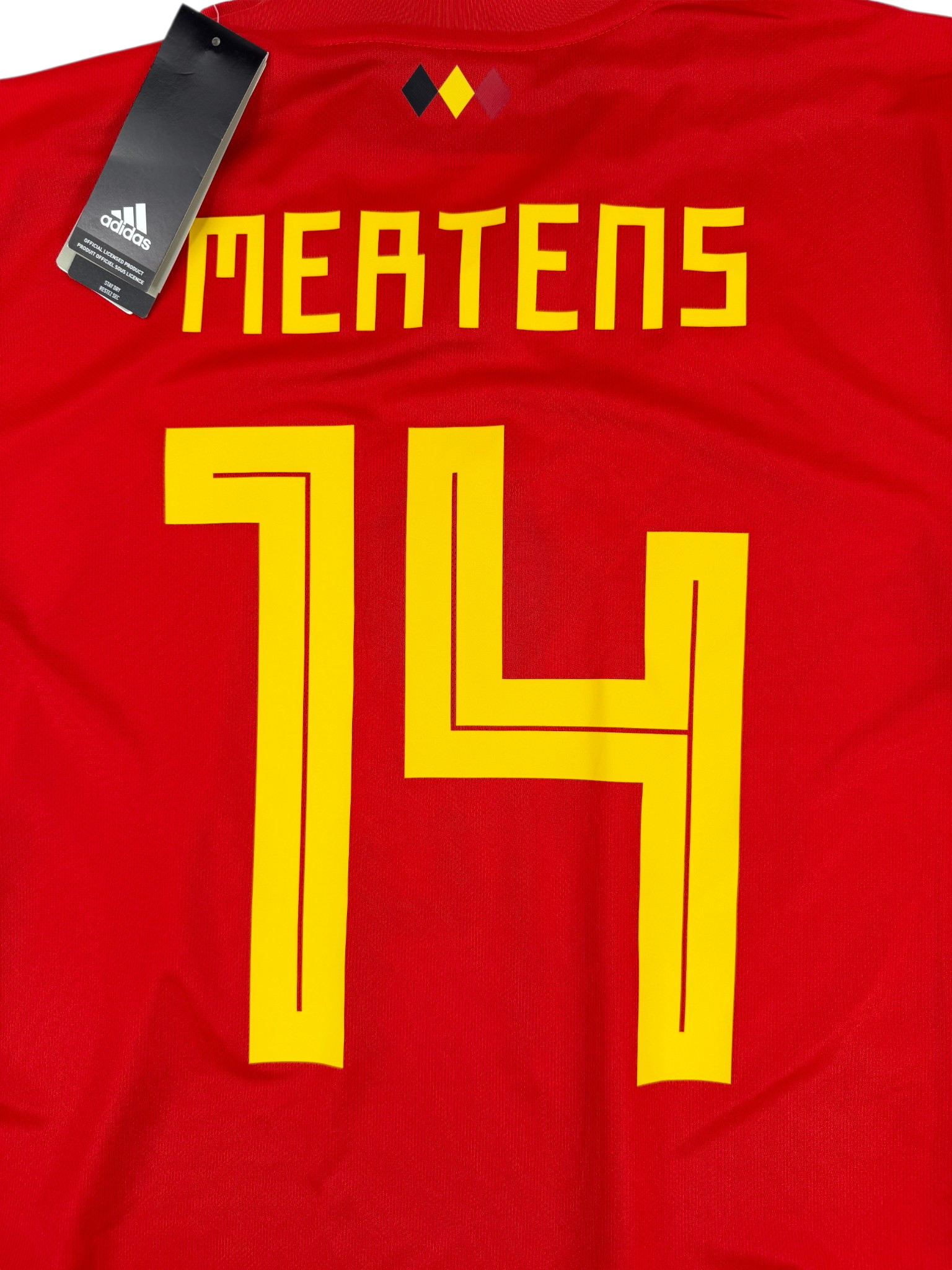 BELGIUM 2018/19 HOME SHIRT - #14 MERTENS (SIZE XL) NWT