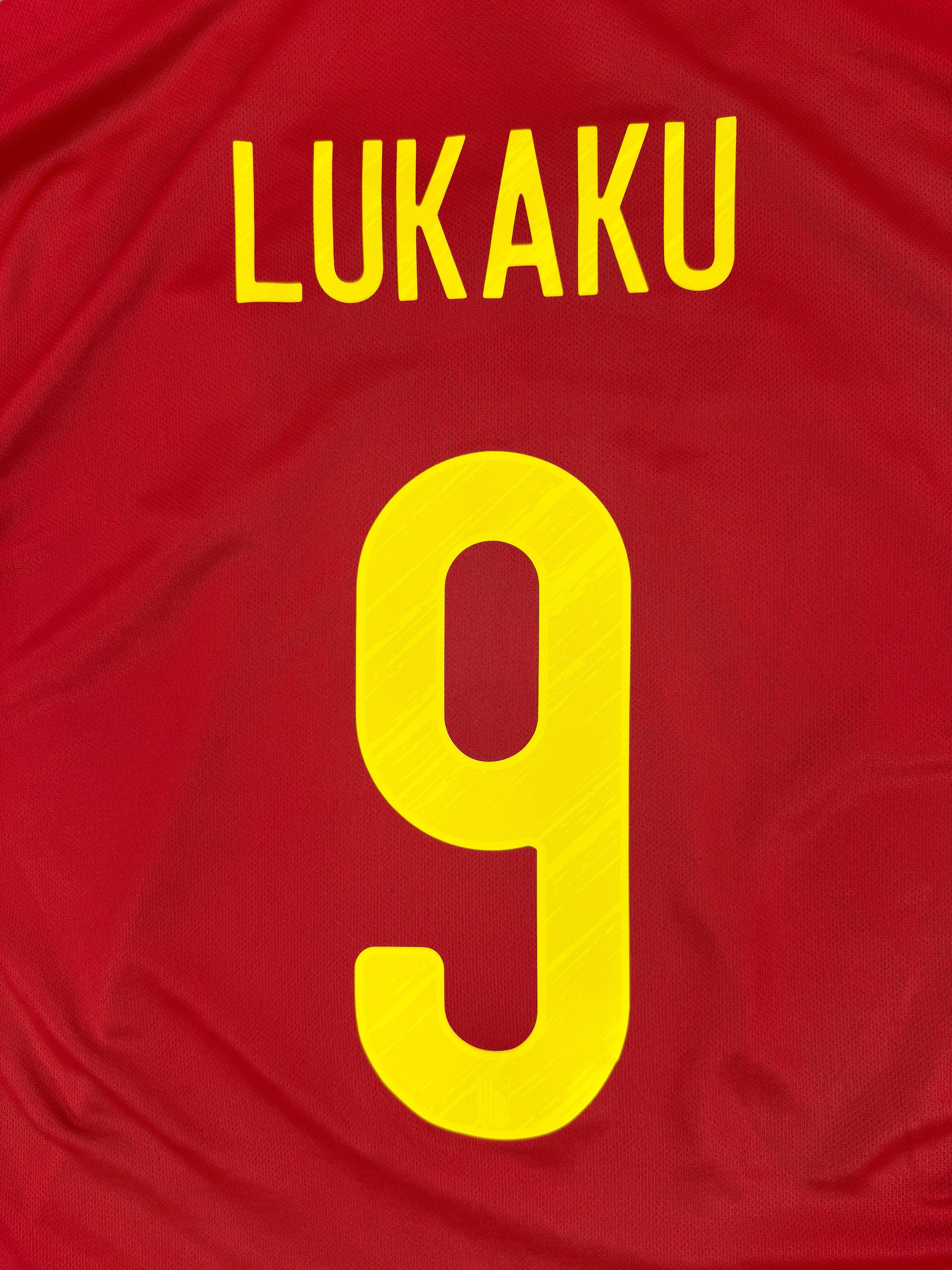 BELGIUM 2020/21 HOME SHIRT - #9 LUKAKU (SIZE S)