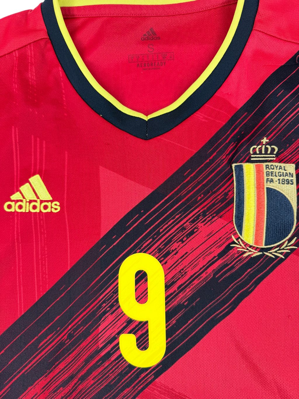 BELGIUM 2020/21 HOME SHIRT - #9 LUKAKU (SIZE S)