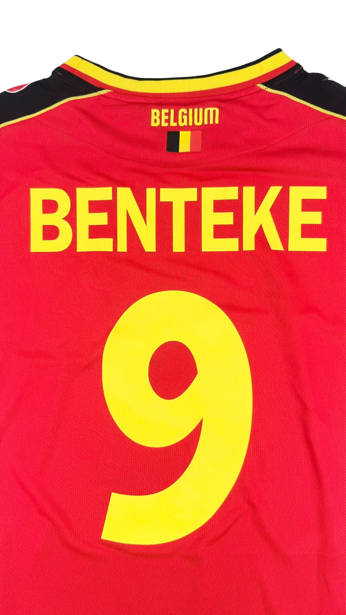BELGIUM 2012/13 HOME SHIRT - PLAYER ISSUE #9 BENTEKE (SIZE 4XL)