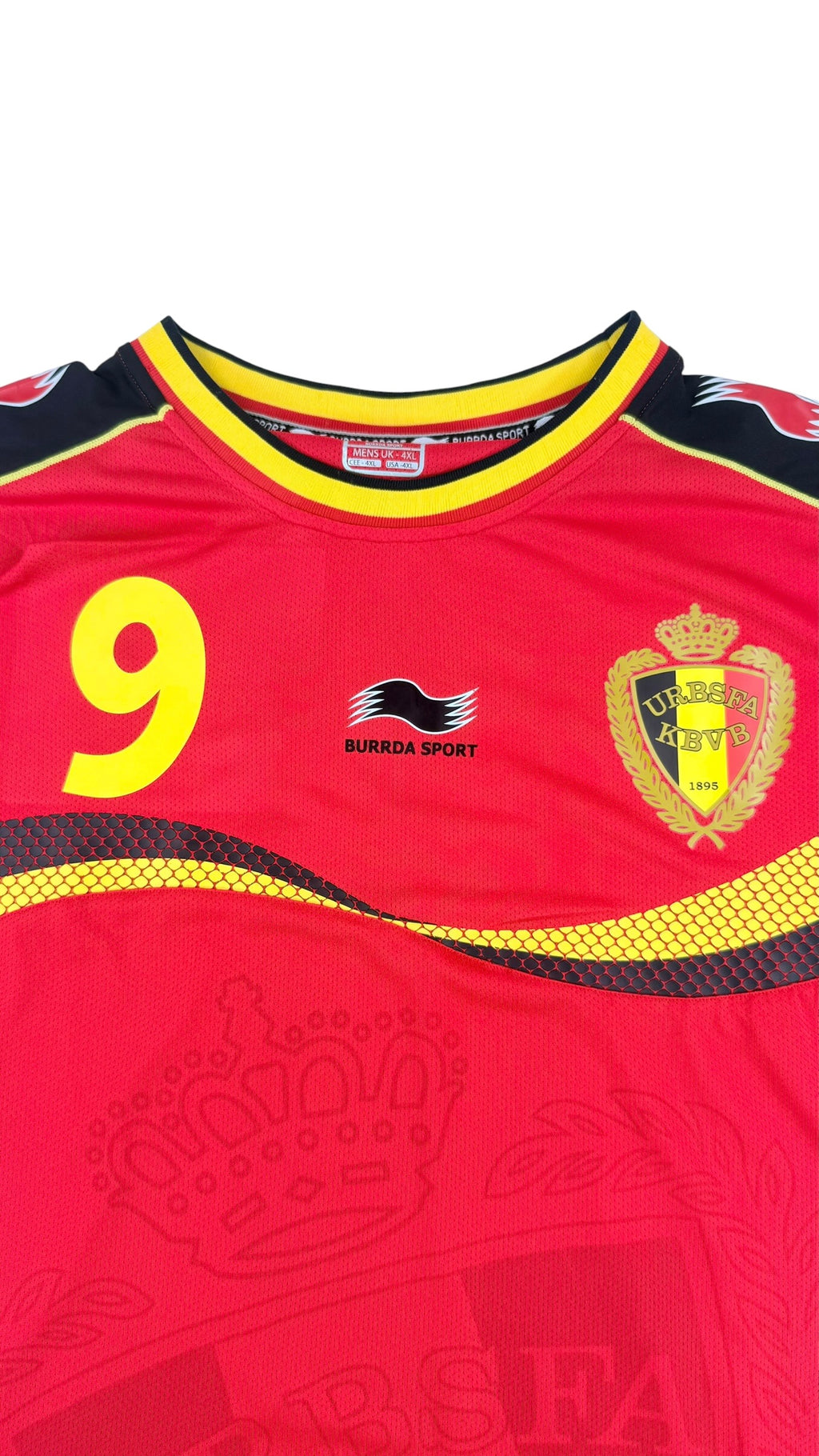 BELGIUM 2012/13 HOME SHIRT - PLAYER ISSUE #9 BENTEKE (SIZE 4XL)