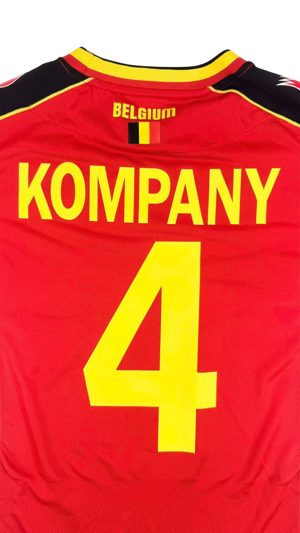 BELGIUM 2012/13 HOME SHIRT - PLAYER ISSUE #4 KOMPANY (SIZE XL)