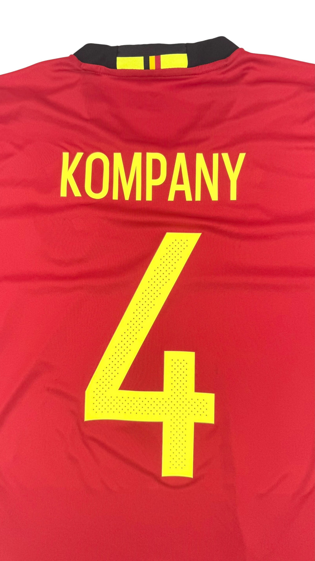 BELGIUM 2016/17 HOME SHIRT - #4 KOMPANY (SIZE L)
