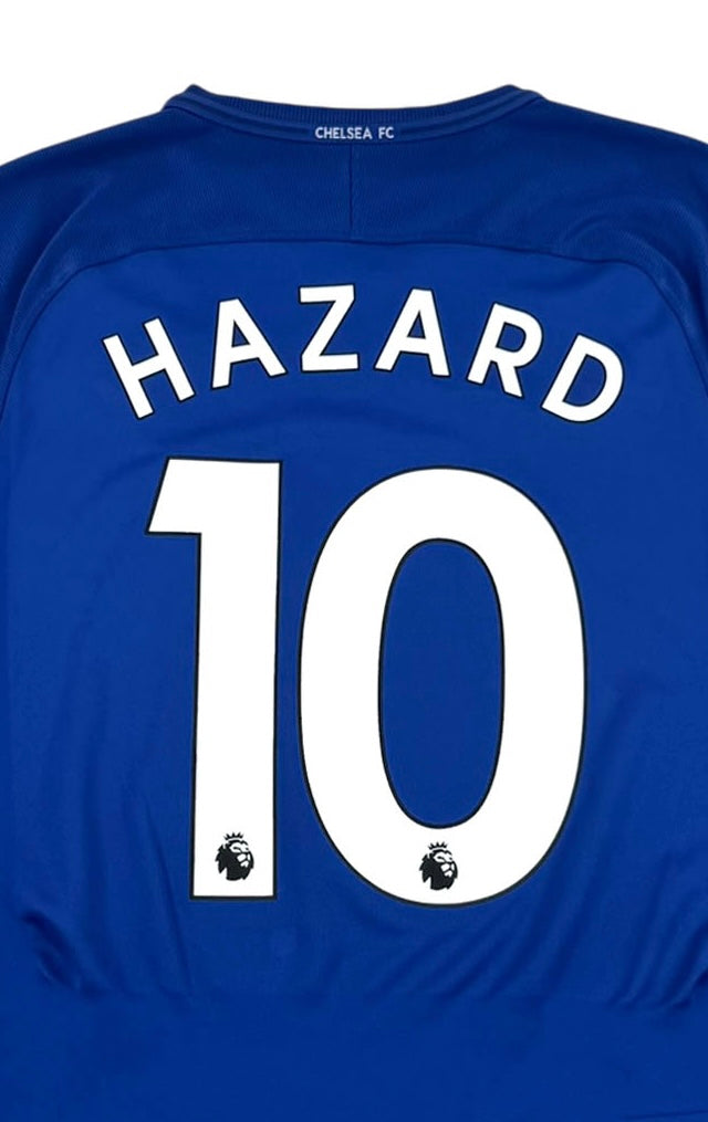 CHELSEA 2017/18 HOME SHIRT 10 HAZARD (Back, Detail)