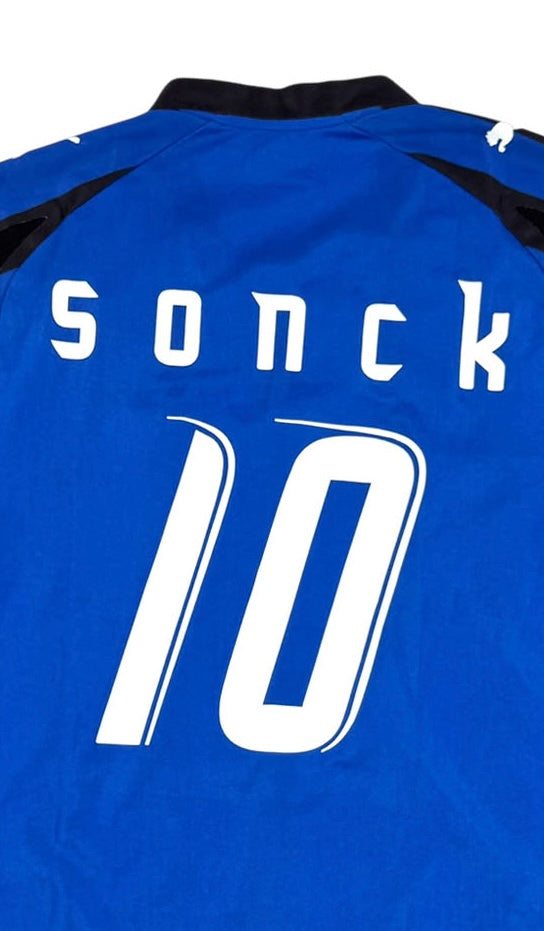 CLUB BRUGGE 2007/08 HOME SHIRT - #10 SONCK (SIZE M)