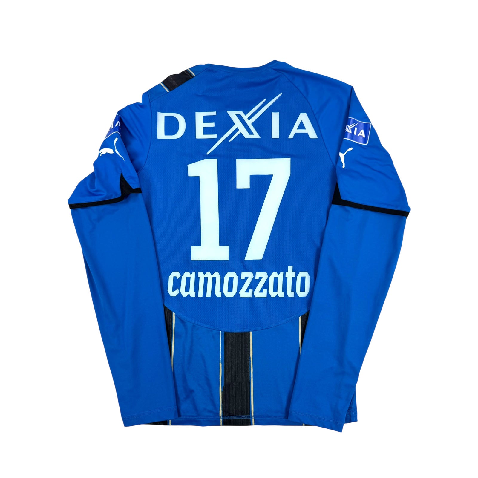 CLUB BRUGGE 2010/11 HOME SHIRT - MATCHWORN/ISSUED #17 CAMOZZATO (SIZE L)