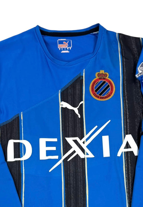 CLUB BRUGGE 2010/11 HOME SHIRT - MATCHWORN/ISSUED #17 CAMOZZATO (SIZE L)