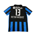 CLUB BRUGGE 2013/14 HOME SHIRT - SIGNED #13 VICTOR VAZQUEZ