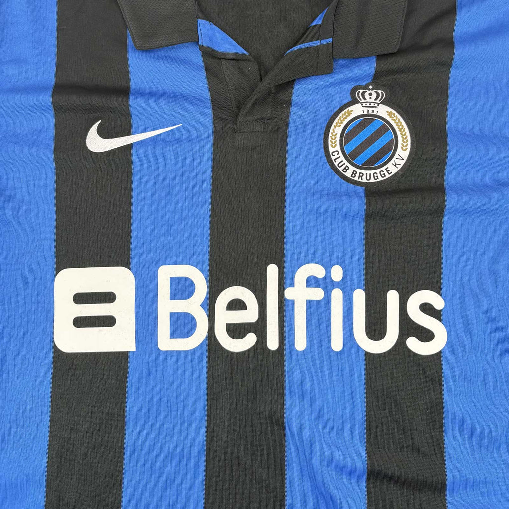 CLUB BRUGGE 2013/14 HOME SHIRT - SIGNED #13 VICTOR VAZQUEZ