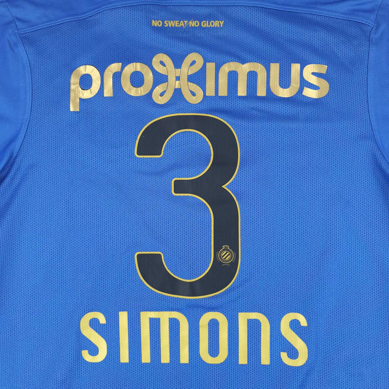 CLUB BRUGGE 2016/17 HOME SHIRT - #3 SIMONS (SIZE M)