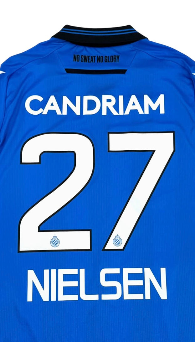 CLUB BRUGGE 2022/23 HOME SHIRT - #27 NIELSEN (SIZE S)