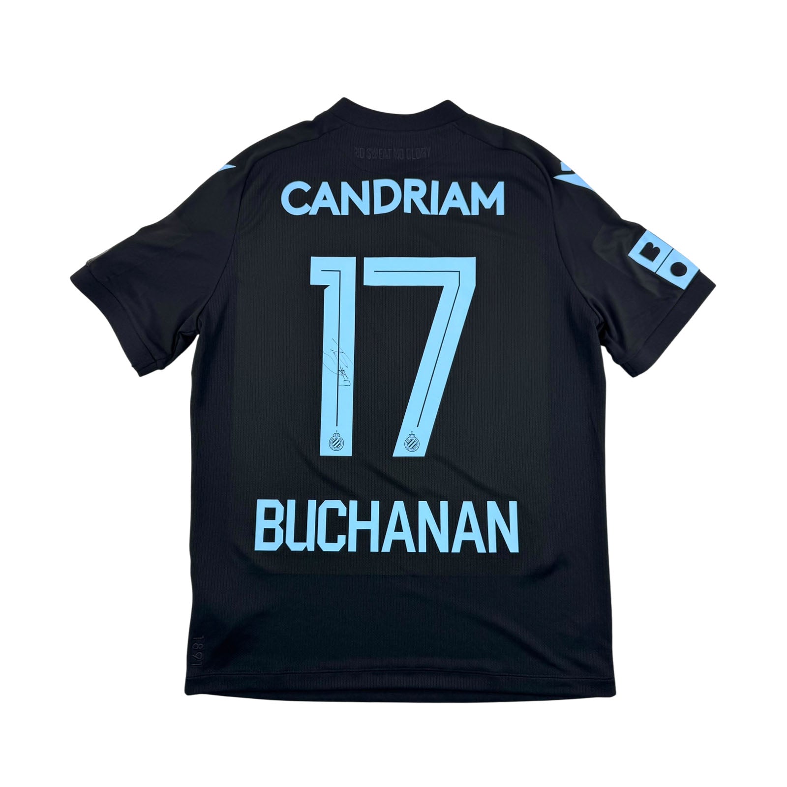 CLUB BRUGGE 2022/23 THIRD SHIRT - MATCHWORN/ISSUED SIGNED #17 BUCHANAN
