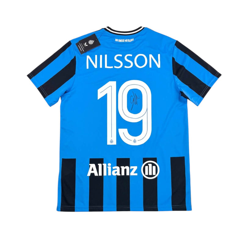 CLUB BRUGGE 2024/25 HOME SHIRT - SIGNED #19 NILSSON 