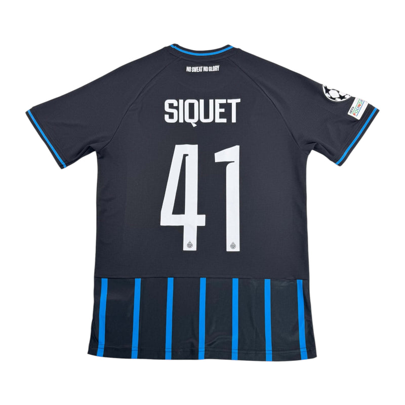 CLUB BRUGGE 2025/26 HOME SHIRT - MATCHWORN/ISSUED CHAMPIONS LEAGUE #41 SIQUET