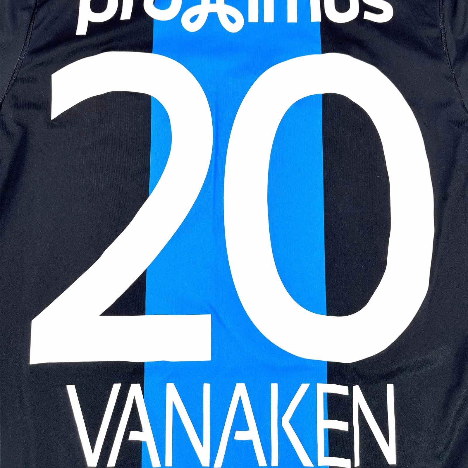CLUB BRUGGE 2019/20 HOME SHIRT - SPECIAL EDITION GOLDEN SHOE #20 VANAKEN (SIZE S)