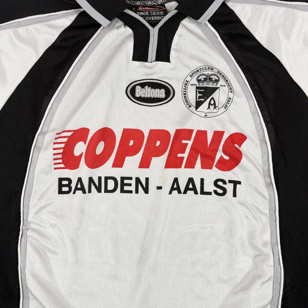 EENDRACHT AALST 2000/01 HOME SHIRT – MATCHWORN/ISSUED #8 TEMMERMAN