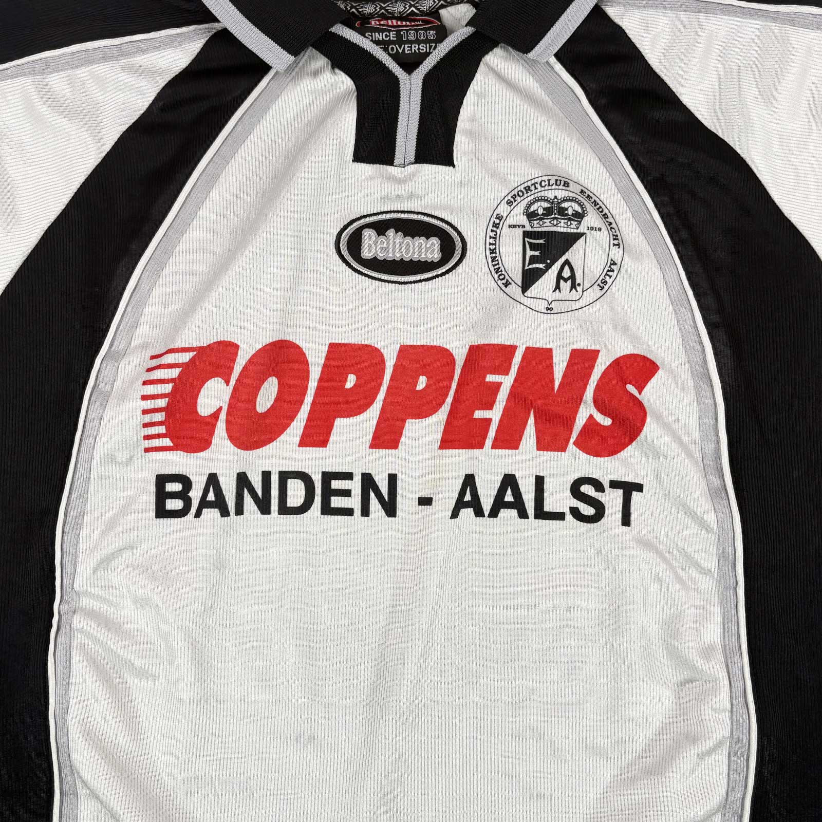 EENDRACHT AALST 2000/01 HOME SHIRT – MATCHWORN/ISSUED #8 TEMMERMAN