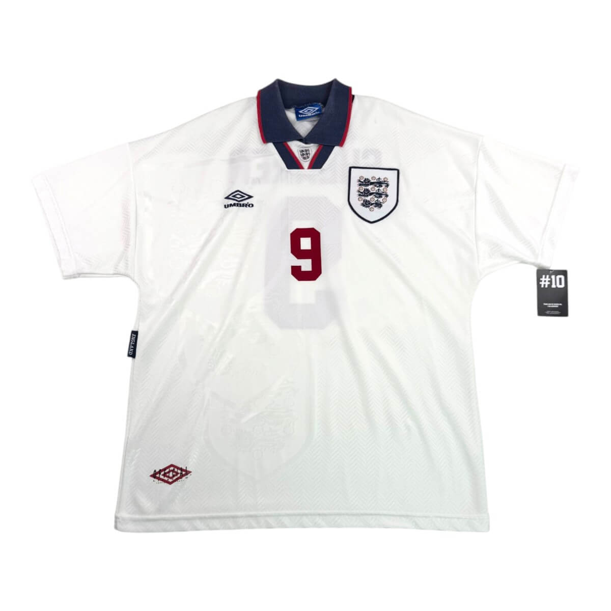ENGLAND 1993/95 HOME SHIRT - #10 SHEARER