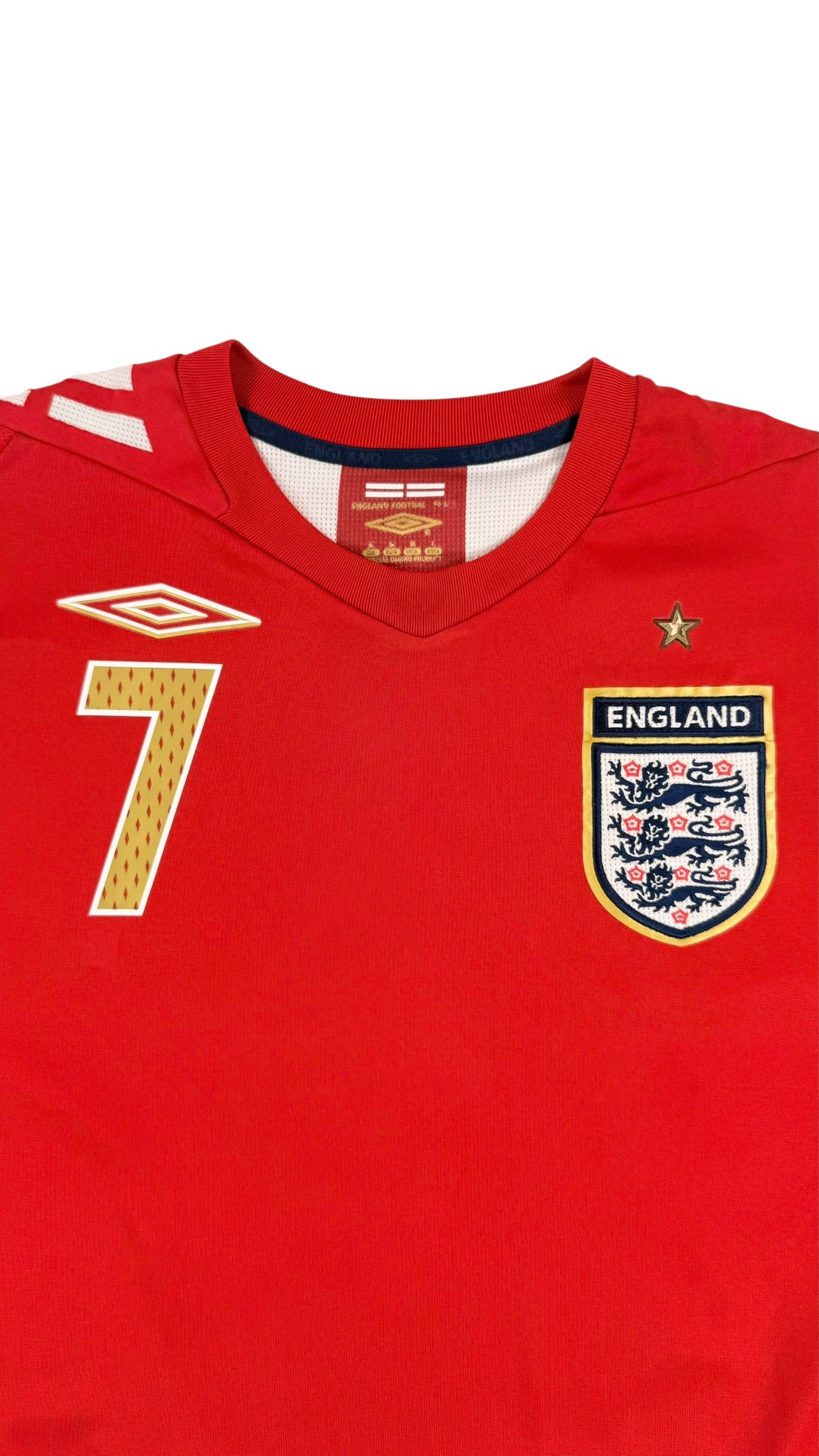 ENGLAND 2006/07 AWAY SHIRT - #7 BECKHAM (SIZE M)