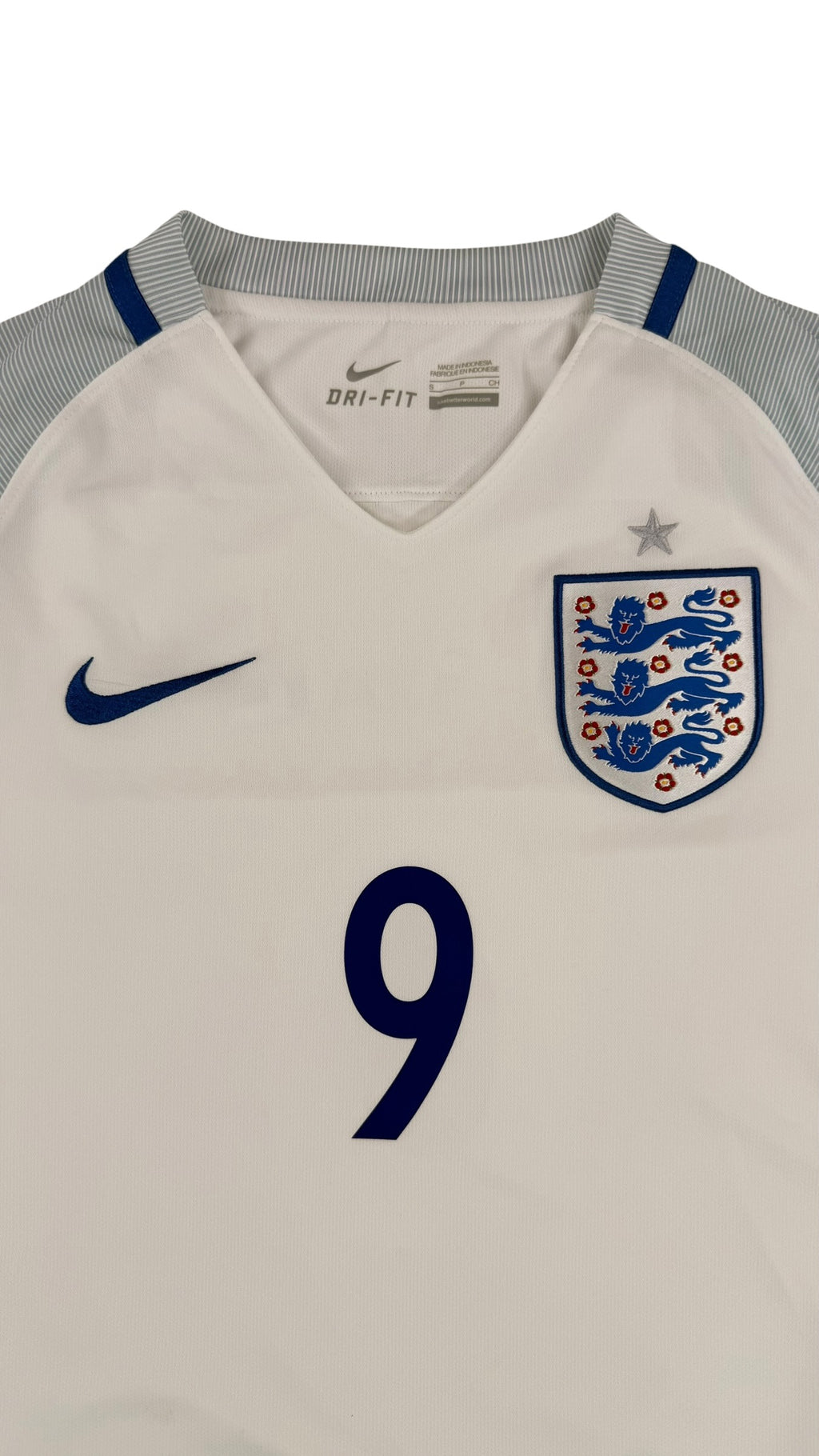 ENGLAND 2016/17 HOME SHIRT - #9 KANE (SIZE S)
