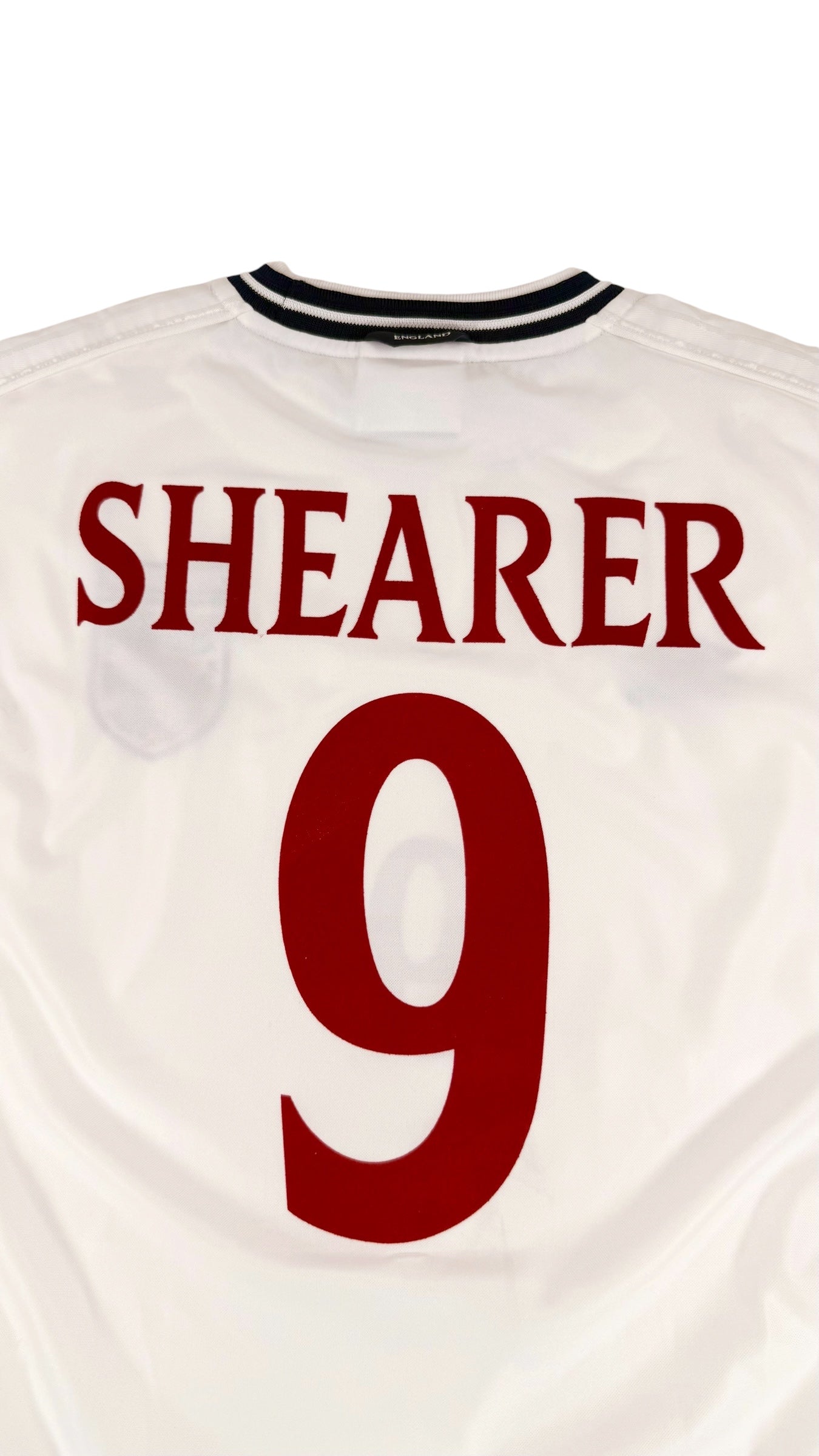 England 2000 01 Home Shirt Shearer Backdetail