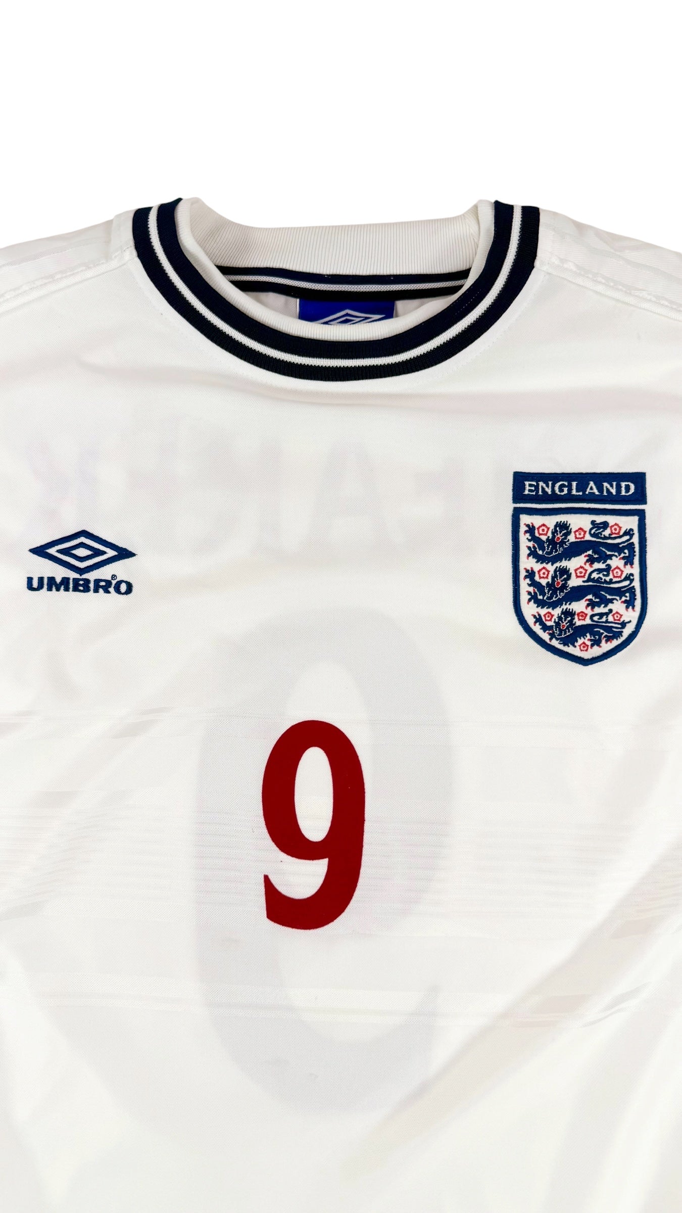 England 2000 01 Home Shirt Shearer Frontdetail