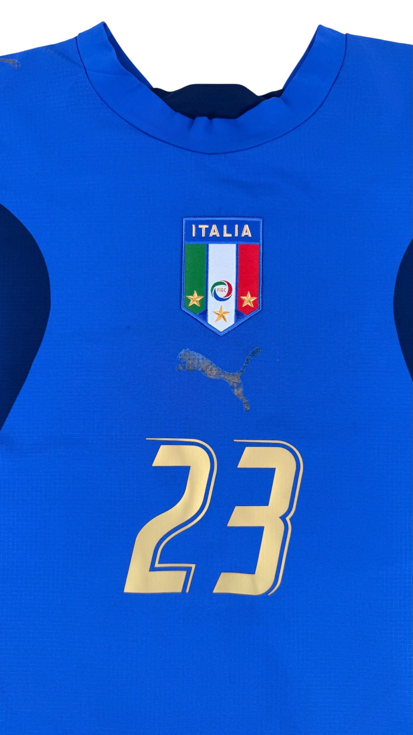 England 2006 2007 Home Shirt Materazzi Frontdetail
